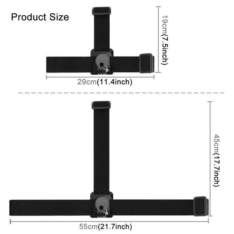 PULUZ สายรัดศีรษะแบบยืดหยุ่นสำหรับ GoPro, Insta360 ONE R, DJI Osmo Action และกล้องแอ็คชั่นอื่น ๆ, Head Strap