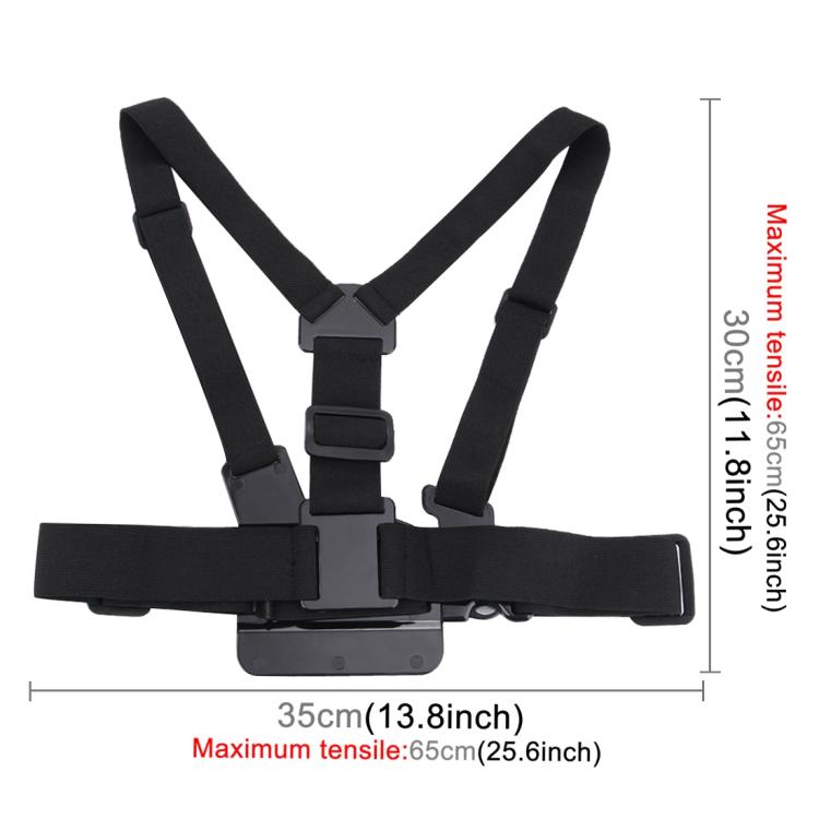 PULUZ เข็มขัดเมาท์ตัวปรับได้สายรัดหน้าอกพร้อม J Hook Mount และสกรูยาวสำหรับ GoPro Hero11 Black / HERO10 Black / HERO9 Black / HERO8 Black / HERO7 / 6/5/5 เซสชัน / 4 เซสชัน / 4/3+ / 3/2/1, Insta360 ONE R, DJI Osmo Action และกล้องแอคชั่นอื่นๆ, Chest Strap