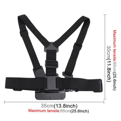 PULUZ เข็มขัดเมาท์ตัวปรับได้สายรัดหน้าอกพร้อม J Hook Mount และสกรูยาวสำหรับ GoPro Hero11 Black / HERO10 Black / HERO9 Black / HERO8 Black / HERO7 / 6/5/5 เซสชัน / 4 เซสชัน / 4/3+ / 3/2/1, Insta360 ONE R, DJI Osmo Action และกล้องแอคชั่นอื่นๆ, Chest Strap