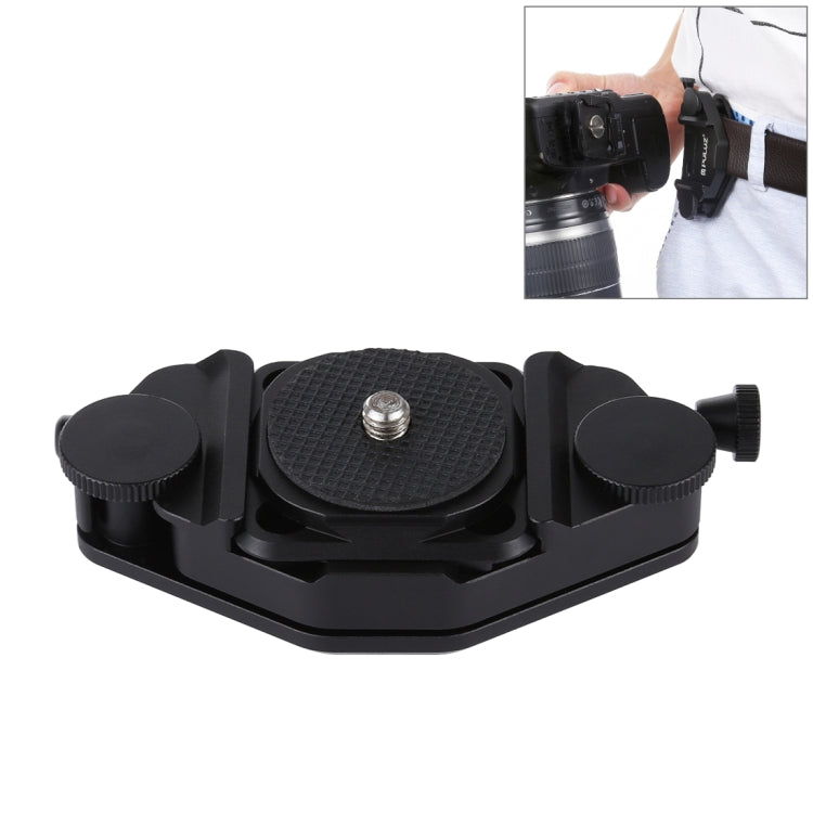 PULUZ คลิปกล้องจับภาพ CNC อลูมิเนียมอัลลอยด์คลิปที่วางจำหน่ายด่วนพร้อมแผ่น