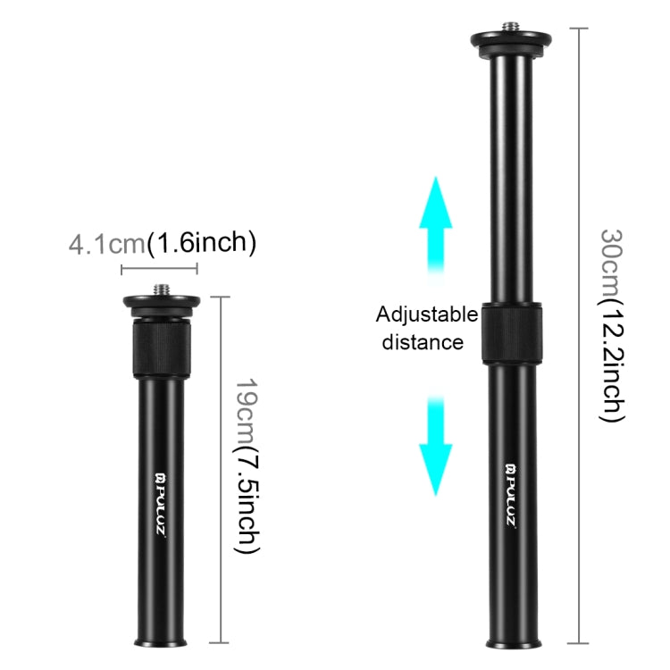 PULUZ Metal Handheld ขาตั้งกล้องแบบปรับได้ Mount Monopod Extension Rod สำหรับกล้อง DSLR และ SLR, Adjustable Tripod