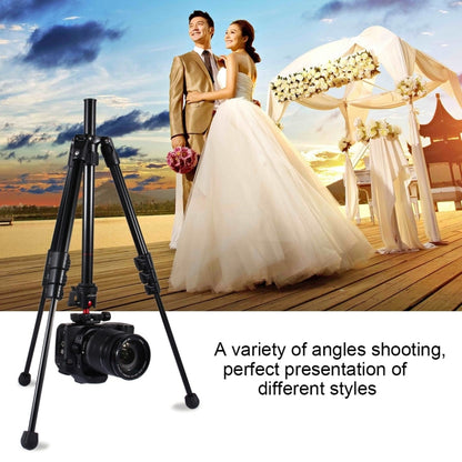 PULUZ ขาพับ 4 ส่วนขาตั้งกล้องโลหะพร้อมหัวบอล 360 องศาสำหรับกล้อง DSLR และกล้องดิจิตอลความสูงที่ปรับได้: 42-130 ซม., Adjustable Height: 42-130cm