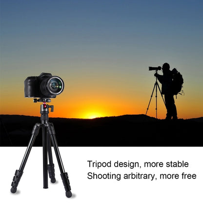PULUZ ขาพับ 4 ส่วนขาตั้งกล้องโลหะพร้อมหัวบอล 360 องศาสำหรับกล้อง DSLR และกล้องดิจิตอลความสูงที่ปรับได้: 42-130 ซม., Adjustable Height: 42-130cm
