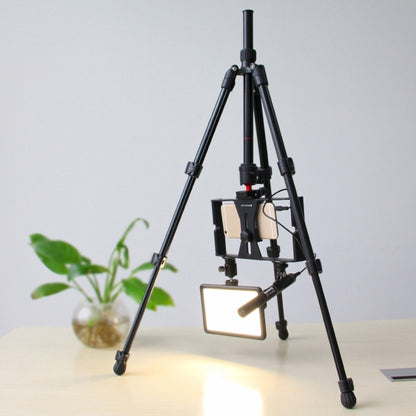 PULUZ ขาพับ 4 ส่วนขาตั้งกล้องโลหะพร้อมหัวบอล 360 องศาสำหรับกล้อง DSLR และกล้องดิจิตอลความสูงที่ปรับได้: 42-130 ซม., Adjustable Height: 42-130cm