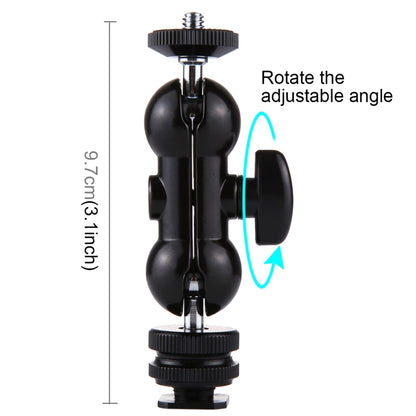 PULUZ Flash Hot Shoe หมุนหัวบอล 1/4 นิ้วสกรูขาตั้งกล้อง Magic Arm พร้อมล็อค, Magic Arm