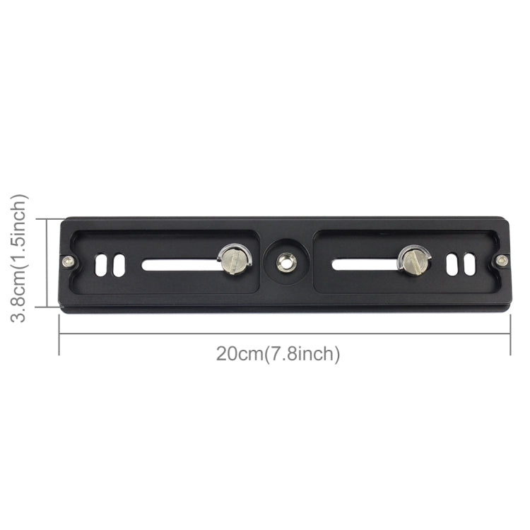 PULUZ ความยาว 200 มม.PU-200 อลูมิเนียม-แมกนีเซียม Quick Release Plate QR Clamp สำหรับ Benro B3/J2 /J3 ขาตั้งกล้องขาตั้งกล้อง