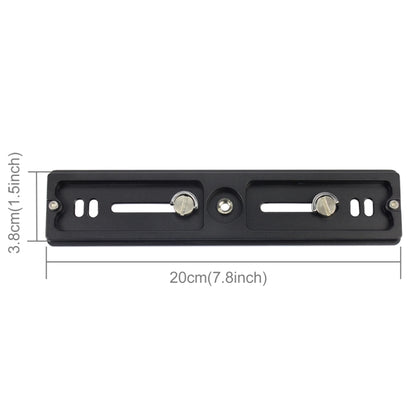 PULUZ ความยาว 200 มม.PU-200 อลูมิเนียม-แมกนีเซียม Quick Release Plate QR Clamp สำหรับ Benro B3/J2 /J3 ขาตั้งกล้องขาตั้งกล้อง