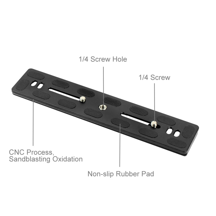 PULUZ ความยาว 200 มม.PU-200 อลูมิเนียม-แมกนีเซียม Quick Release Plate QR Clamp สำหรับ Benro B3/J2 /J3 ขาตั้งกล้องขาตั้งกล้อง