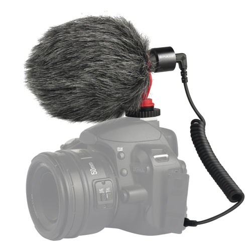 PULUZ Professional Interview Condenser วิดีโอไมโครโฟน Shotgun พร้อมสายสัญญาณเสียง 3.5 มม. สำหรับกล้อง DSLR และ DV, Shotgun Microphone