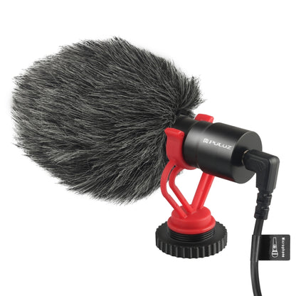 PULUZ Professional Interview Condenser วิดีโอไมโครโฟน Shotgun พร้อมสายสัญญาณเสียง 3.5 มม. สำหรับกล้อง DSLR และ DV, Shotgun Microphone