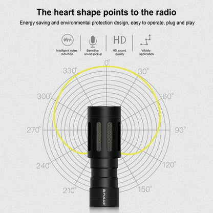 PULUZ Professional Interview Condenser วิดีโอไมโครโฟน Shotgun พร้อมสายสัญญาณเสียง 3.5 มม. สำหรับกล้อง DSLR และ DV, Shotgun Microphone