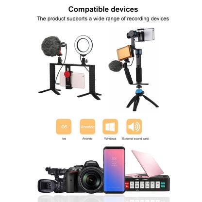 PULUZ Professional Interview Condenser วิดีโอไมโครโฟน Shotgun พร้อมสายสัญญาณเสียง 3.5 มม. สำหรับกล้อง DSLR และ DV, Shotgun Microphone