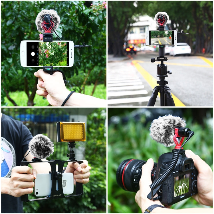 PULUZ Professional Interview Condenser วิดีโอไมโครโฟน Shotgun พร้อมสายสัญญาณเสียง 3.5 มม. สำหรับกล้อง DSLR และ DV, Shotgun Microphone
