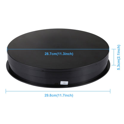 PULUZ 30 ซม.USB ไฟฟ้าหมุนแผ่นเสียงขาตั้งจอแสดงผลวิดีโอ Props แผ่นเสียงสำหรับถ่ายภาพ,โหลด 10-20 กก., 30cm Load Load 10-20kg  Black, 30cm Load Load 10-20kg White