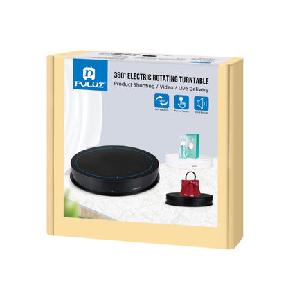 PULUZ 30 ซม.USB ไฟฟ้าหมุนแผ่นเสียงขาตั้งจอแสดงผลวิดีโอ Props แผ่นเสียงสำหรับถ่ายภาพ,โหลด 10-20 กก., 30cm Load Load 10-20kg  Black, 30cm Load Load 10-20kg White