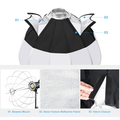 PULUZ 65cm โคมไฟแบบพับได้ Softbox SpeedLite Flash Light แบบพับได้ ดิฟฟิวเซอร์, 65cm Softbox