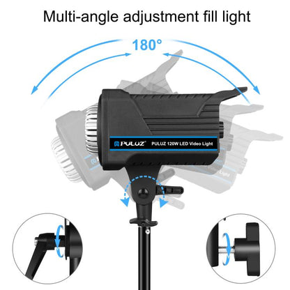 PULUZ 220V 150W Studio Video Light 3200K-5600K อุณหภูมิสีคู่ในตัวกระจายความร้อนระบบรีโมทคอนโทรล, 120W 2700K-6500K EU Plug, 120W 2700K-6500K UK Plug, 120W 2700K-6500K US Plug