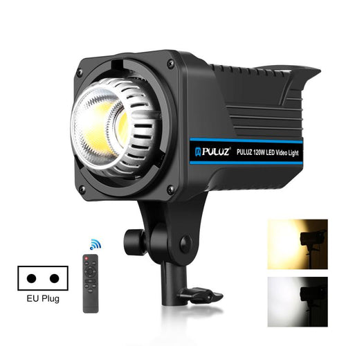 PULUZ 220V 150W Studio Video Light 3200K-5600K อุณหภูมิสีคู่ในตัวกระจายความร้อนระบบรีโมทคอนโทรล, 120W 2700K-6500K EU Plug, 120W 2700K-6500K UK Plug, 120W 2700K-6500K US Plug