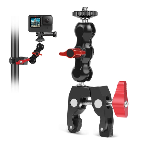 PULUZ มัลติฟังก์ชั่น Magic Arm Ball Mount Clamp Crab คีมคลิป, Ball Mount Clamp