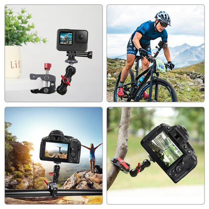 PULUZ มัลติฟังก์ชั่น Magic Arm Ball Mount Clamp Crab คีมคลิป, Ball Mount Clamp