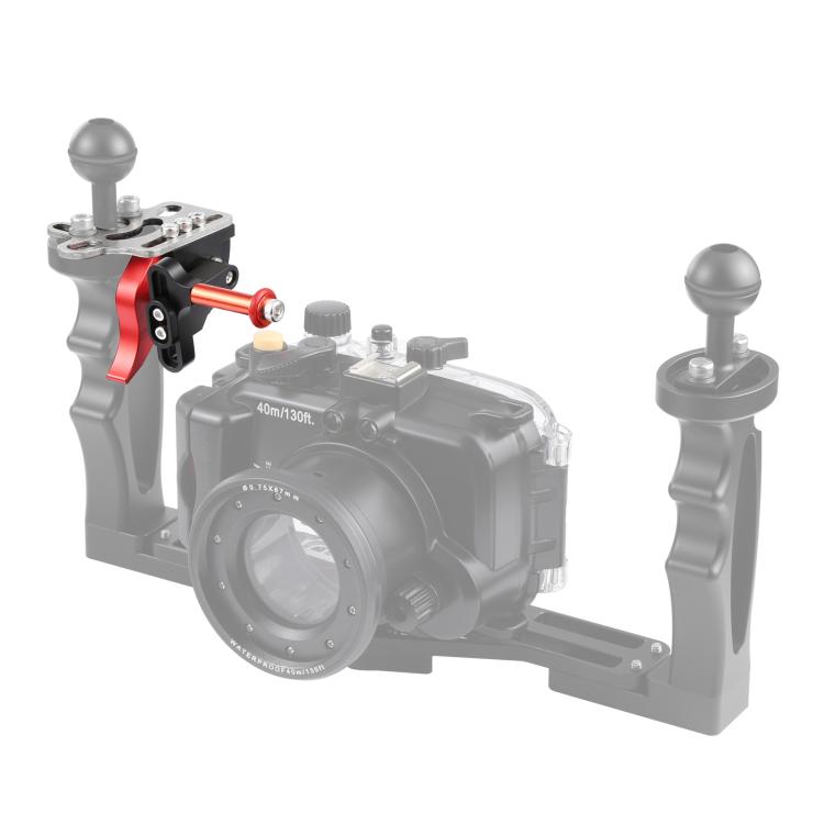 PULUZ ก้านอะแดปเตอร์ต่อขยายทริกเกอร์ชัตเตอร์สำหรับระบบแขนใต้น้ำ, Trigger 2(Red)