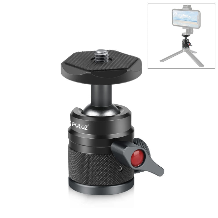 PULUZ 360 Panorama Aluminium Alloy ขาตั้งหัวบอลอะแดปเตอร์พร้อม Knob Lock, 360 Panorama