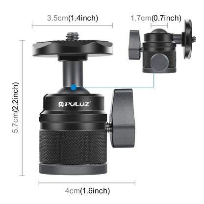 PULUZ 360 Panorama Aluminium Alloy ขาตั้งหัวบอลอะแดปเตอร์พร้อม Knob Lock, 360 Panorama