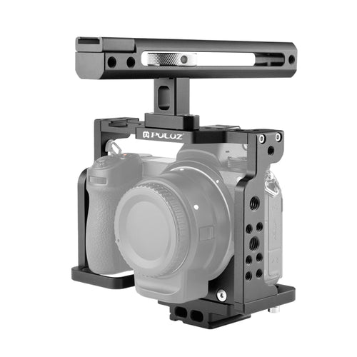 PULUZ กรงกล้องวิดีโอแท่นขุดเจาะภาพยนตร์พร้อมที่จับสำหรับ Nikon Z6 / Z7, For Nikon Z6 / Z7 Cage with Handle