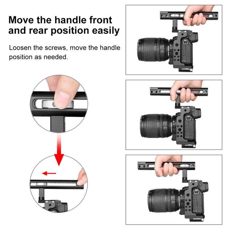 PULUZ กรงกล้องวิดีโอแท่นขุดเจาะภาพยนตร์พร้อมที่จับสำหรับ Nikon Z6 / Z7, For Nikon Z6 / Z7 Cage with Handle