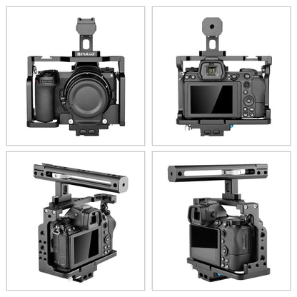 PULUZ กรงกล้องวิดีโอแท่นขุดเจาะภาพยนตร์พร้อมที่จับสำหรับ Nikon Z6 / Z7, For Nikon Z6 / Z7 Cage with Handle