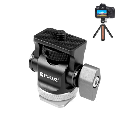 PULUZ มินิ 180 องศาสวิงขาตั้งกล้องหัวบอลอะแดปเตอร์เมาท์รองเท้าเย็น, Mini 180 Degree Ball Head(Red), Mini 180 Degree Ball Head(Silver)