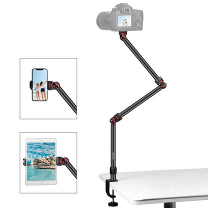 PULUZ กล้องเหนือศีรษะ Mount C-Clamp โต๊ะ Stand Live Holder