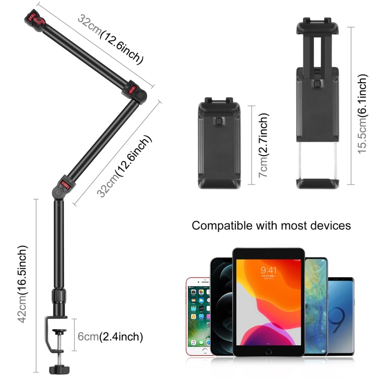 PULUZ กล้องเหนือศีรษะ Mount C-Clamp โต๊ะ Stand Live Holder