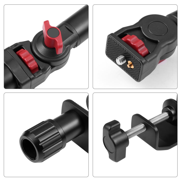 PULUZ กล้องเหนือศีรษะ Mount C-Clamp โต๊ะ Stand Live Holder