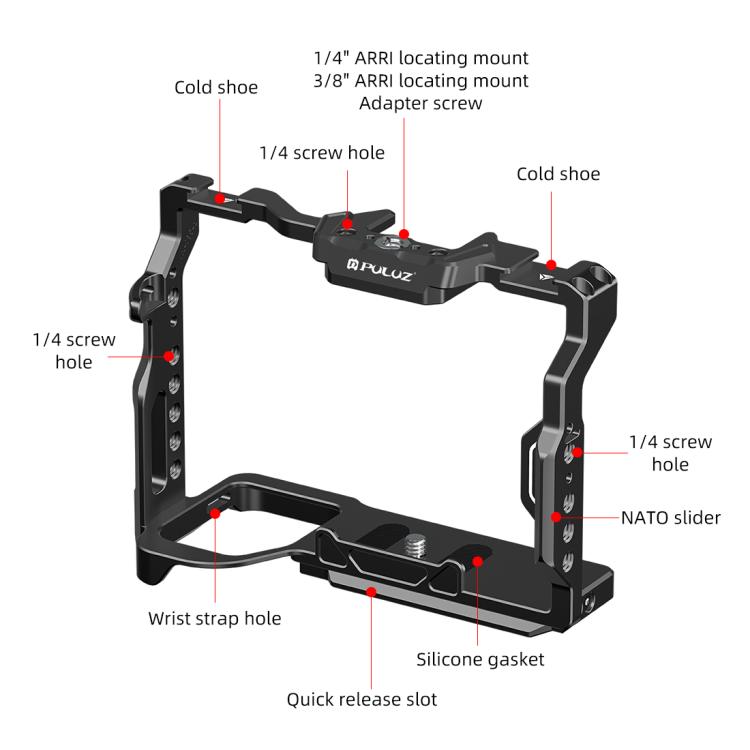 Bullseye Matte Black KG Stabilizer Rig สำหรับ Sony AF/YLC-7M4/H4/AH/AH/AH/HH-E, For Sony A7 IV Cage