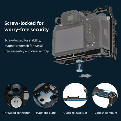 Bullseye Matte Black KG Stabilizer Rig สำหรับ Sony AF/YLC-7M4/H4/AH/AH/AH/HH-E, For Sony A7 IV Cage