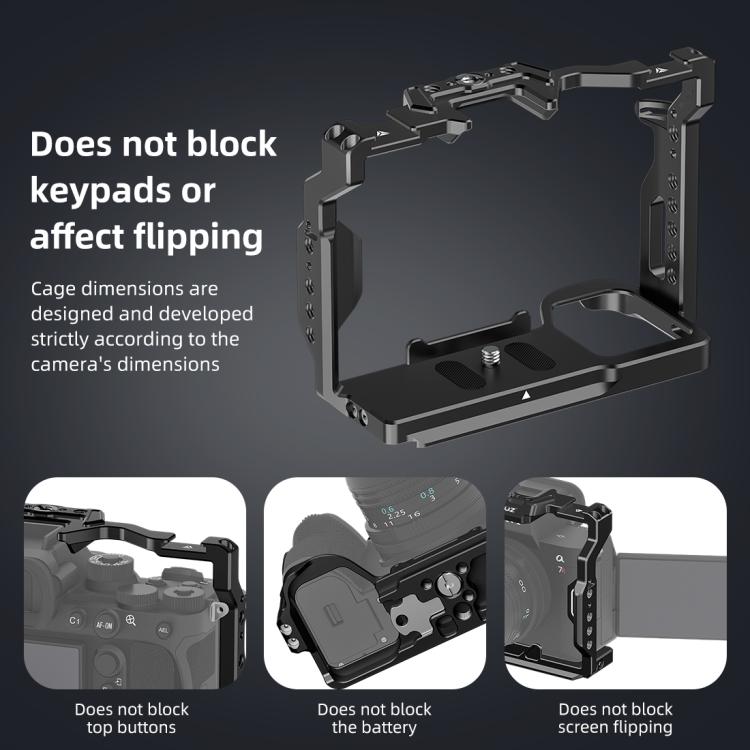 Bullseye Matte Black KG Stabilizer Rig สำหรับ Sony AF/YLC-7M4/H4/AH/AH/AH/HH-E, For Sony A7 IV Cage