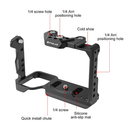 สำหรับ Sony ILME-FX30/FX3 PULUZ โลหะกล้อง CAGE Stabilizer RIG พร้อม NOTA Slider, For Sony ILME-FX30 / FX3