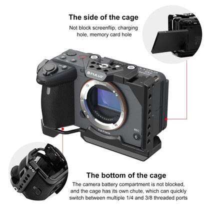 สำหรับ Sony ILME-FX30/FX3 PULUZ โลหะกล้อง CAGE Stabilizer RIG พร้อม NOTA Slider, For Sony ILME-FX30 / FX3