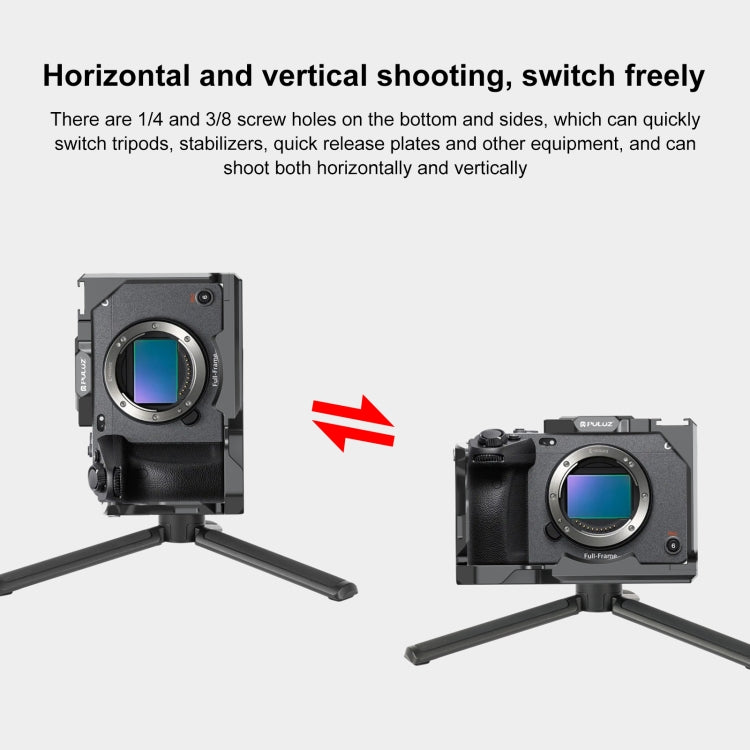 สำหรับ Sony ILME-FX30/FX3 PULUZ โลหะกล้อง CAGE Stabilizer RIG พร้อม NOTA Slider, For Sony ILME-FX30 / FX3