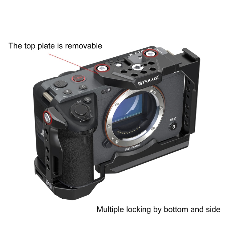 สำหรับ Sony ILME-FX30/FX3 PULUZ โลหะกล้อง CAGE Stabilizer RIG พร้อม NOTA Slider, For Sony ILME-FX30 / FX3
