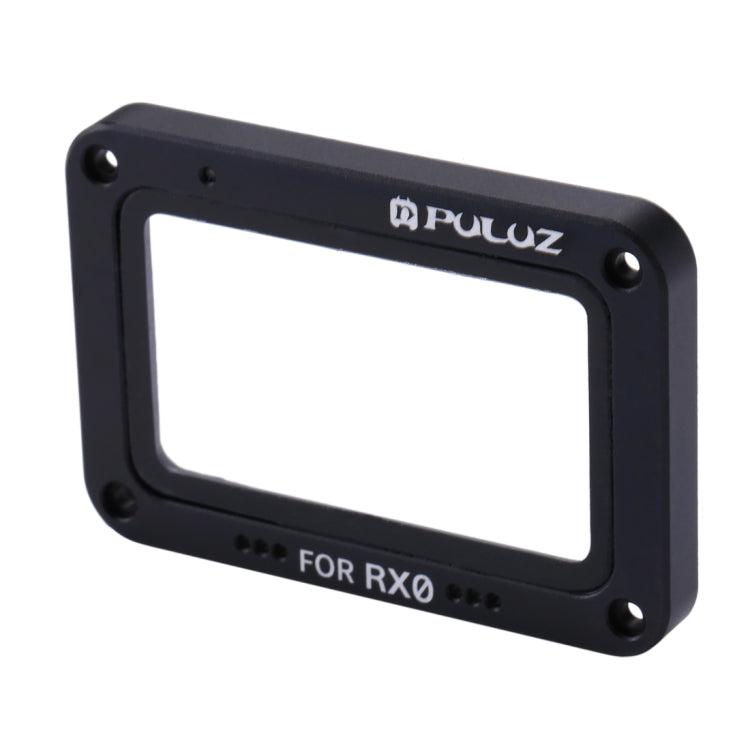 PULUZ อลูมิเนียมอัลลอยด์เปลวไฟ + กระจกนิรภัยป้องกันเลนส์สำหรับ Sony RX0 / RX0 II พร้อมสกรูและไขควง, Front Flame Black, Front Flame Red