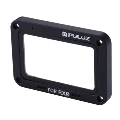 PULUZ อลูมิเนียมอัลลอยด์เปลวไฟ + กระจกนิรภัยป้องกันเลนส์สำหรับ Sony RX0 / RX0 II พร้อมสกรูและไขควง, Front Flame Black, Front Flame Red