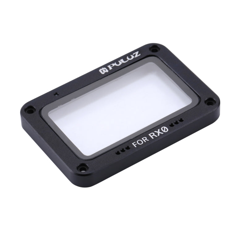 PULUZ อลูมิเนียมอัลลอยด์เปลวไฟ + กระจกนิรภัยป้องกันเลนส์สำหรับ Sony RX0 / RX0 II พร้อมสกรูและไขควง, Front Flame Black, Front Flame Red