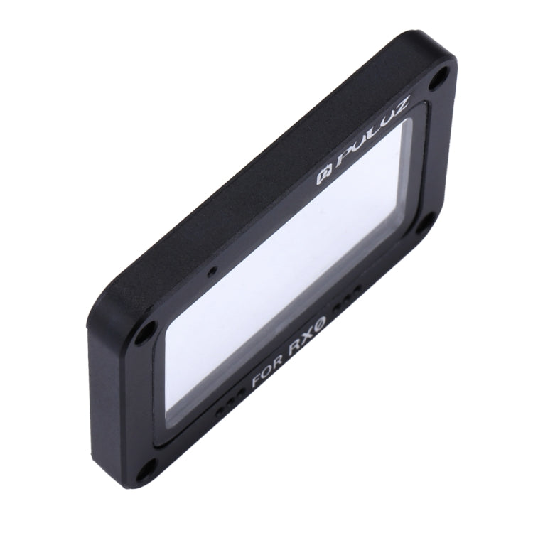 PULUZ อลูมิเนียมอัลลอยด์เปลวไฟ + กระจกนิรภัยป้องกันเลนส์สำหรับ Sony RX0 / RX0 II พร้อมสกรูและไขควง, Front Flame Black, Front Flame Red