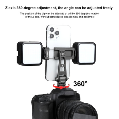 PULUZ แกน Z 360 หมุนรองเท้าเย็นอลูมิเนียมอัลลอยด์ยึดโทรศัพท์ยึดยึด, Z-axis Phone Clamp