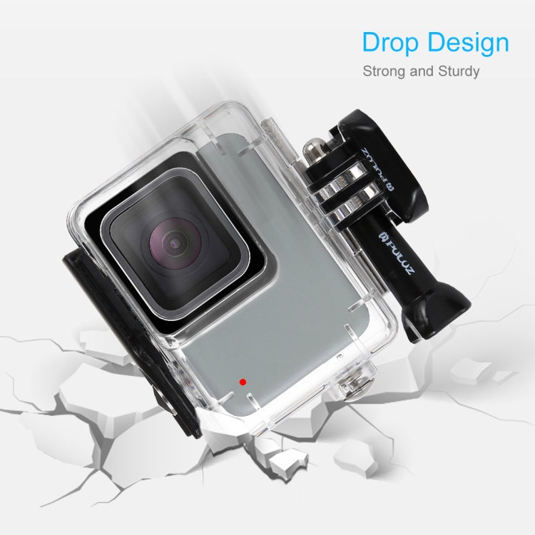 PULUZ 45m เคสดำน้ำใต้น้ำกันน้ำสำหรับ GoPro HERO7 Silver / HERO7 White พร้อมหัวเข็มขัดและสกรูพื้นฐาน, For HERO7