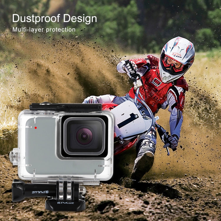 PULUZ 45m เคสดำน้ำใต้น้ำกันน้ำสำหรับ GoPro HERO7 Silver / HERO7 White พร้อมหัวเข็มขัดและสกรูพื้นฐาน, For HERO7