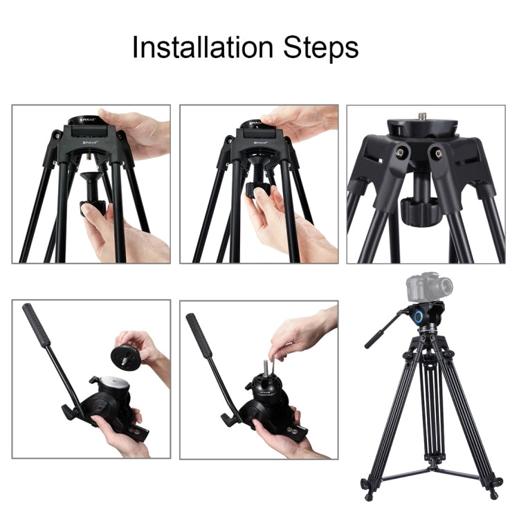 PULUZ 75mm Half Ball Flat to Bowl Adapter สำหรับหัวขาตั้งกล้องแบบของเหลวกล้อง DSLR Rig, วัสดุโลหะ, Bowl Adapter