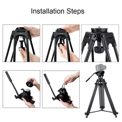 PULUZ 75mm Half Ball Flat to Bowl Adapter สำหรับหัวขาตั้งกล้องแบบของเหลวกล้อง DSLR Rig, วัสดุโลหะ, Bowl Adapter